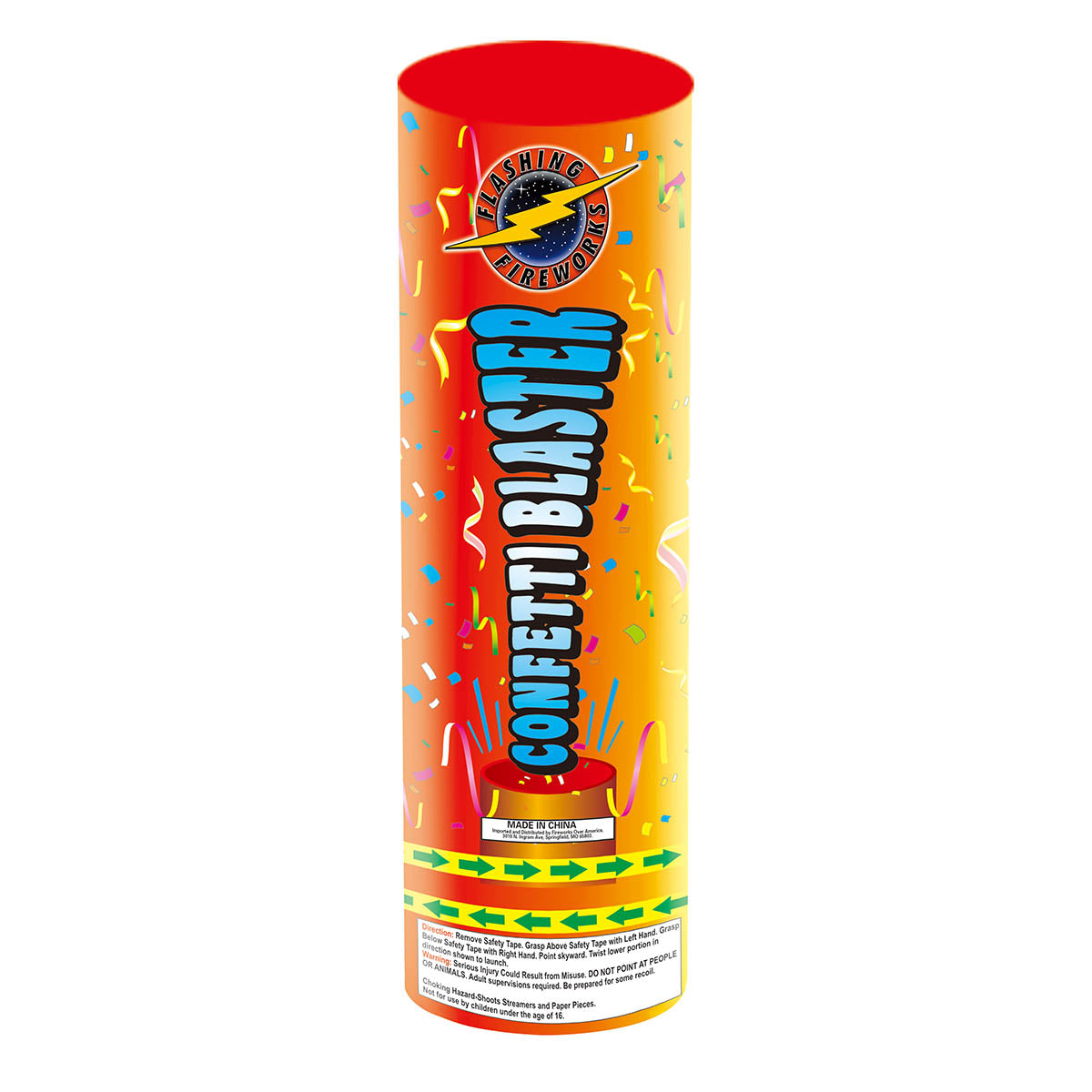 Confetti Blaster 12” Novelties Flashing Fireworks