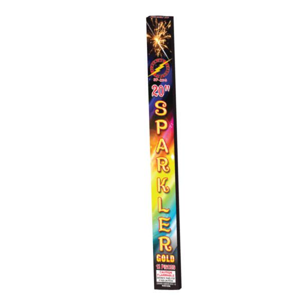 20 Inch Gold Bamboo Sparkler by Flashing Fireworks Wholesale