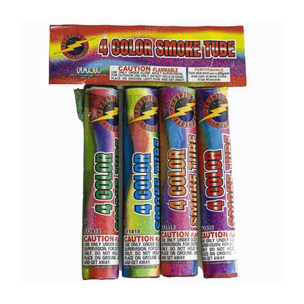 4 Color Smoke Tube by Flashing Fireworks Wholesale