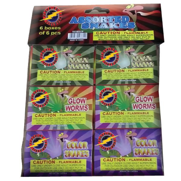 Colored Snake Assortment by Flashing Fireworks Wholesale