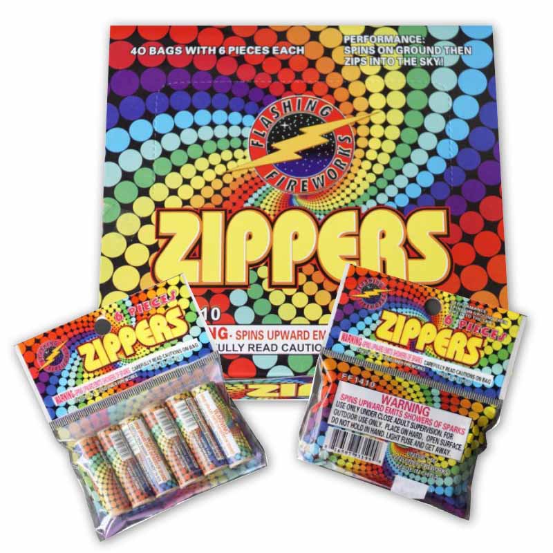 Zippers by Flashing Fireworks Wholesale