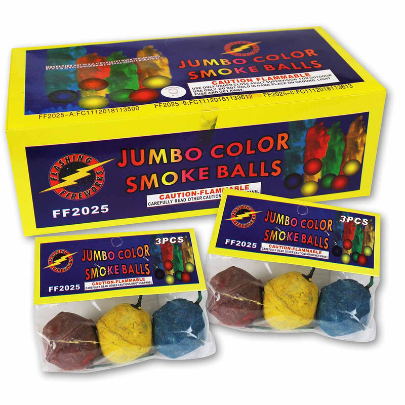 Jumbo Color Smoke balls by Flashing Fireworks Wholesale