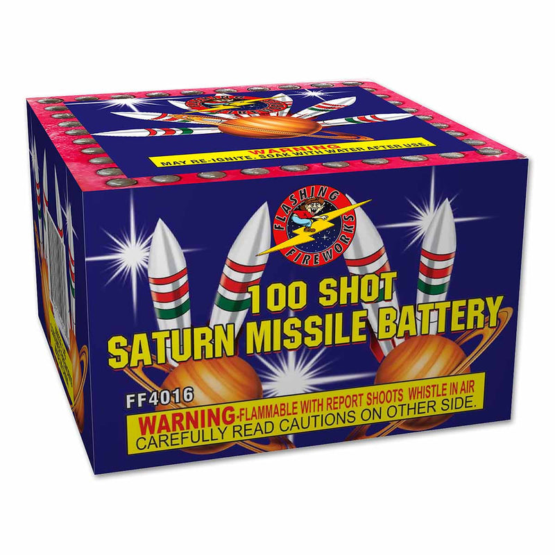 100 Shot Saturn Missile by Flashing Fireworks Wholesale