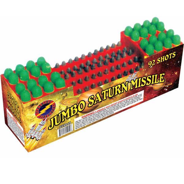 92 Shot Jumbo Saturn Missile by Flashing Fireworks Wholesale