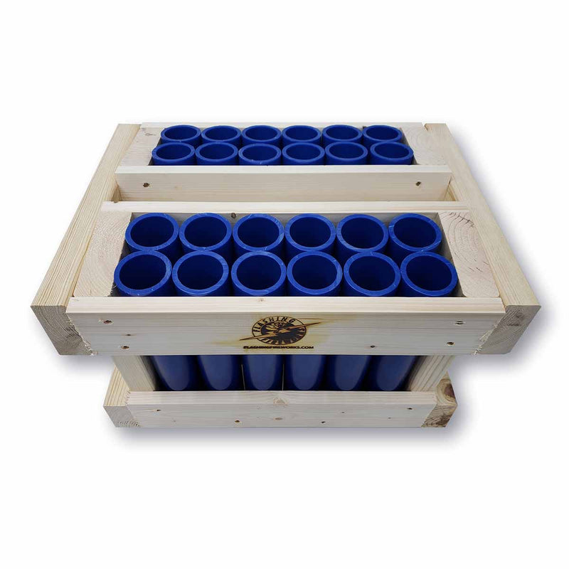 24 Tube Blue Shooter Rack by Flashing Fireworks Wholesale