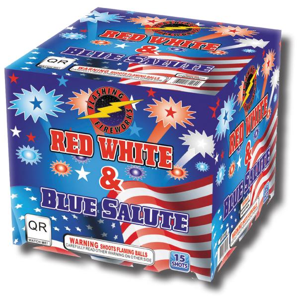 Red, White & Blue Salute by Flashing Fireworks Wholesale