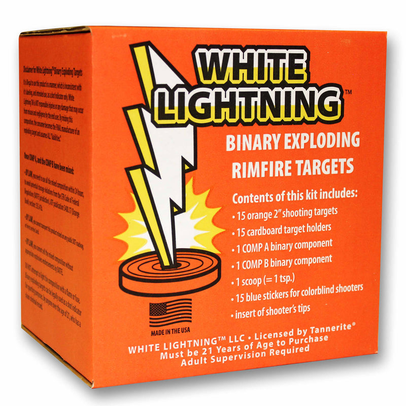 Binary Exploding Targets Tannerite White Lightning™ Rim-fire Targets | Exploding Targets ...