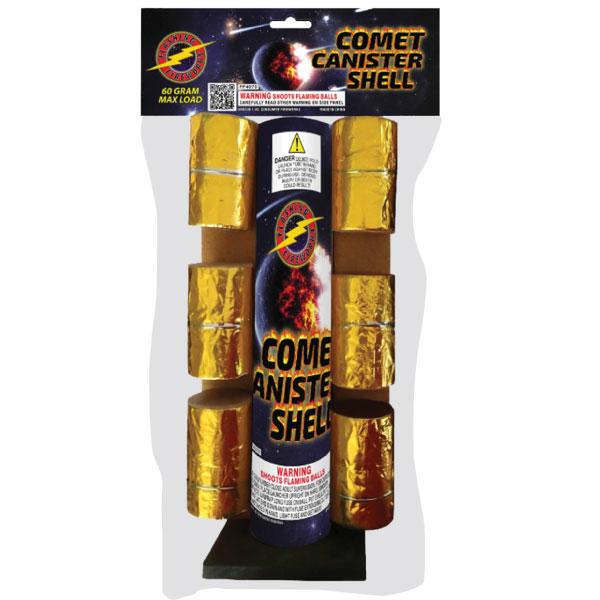 Comet Canister Shell by Flashing Fireworks Wholesale