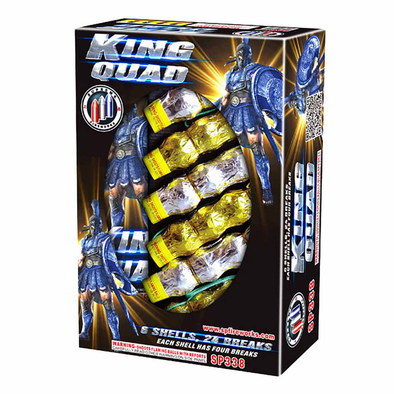 King Quad Artillery Shells by Flashing Fireworks Wholesale